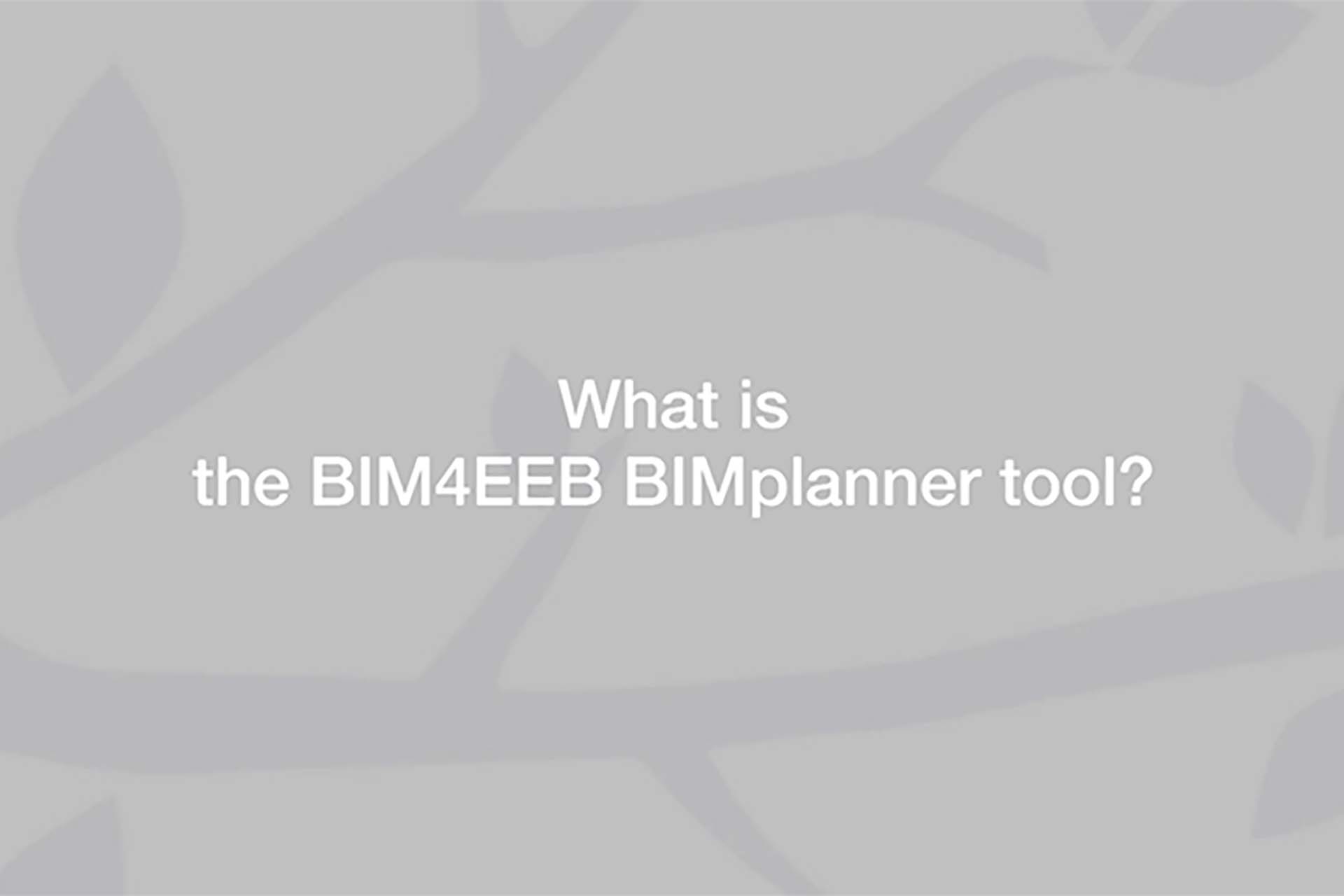 BIM4EEB-BIMPlanner Tool